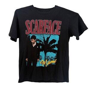 American Classics Scarface Miami Movie Graphic T Shirt Mens Large‎ Black Cotton